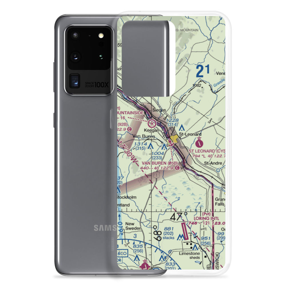 Van Buren Seaplane Base (05B) VFR Sectional Samsung Case Samsung Galaxy S20 Ultra model shown