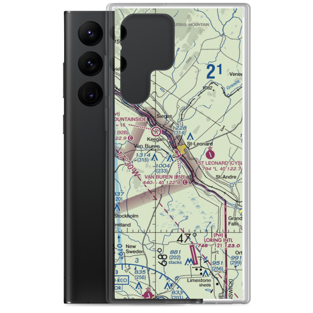 Van Buren Seaplane Base (05B) VFR Sectional Samsung Case Samsung Galaxy S22 Ultra model shown