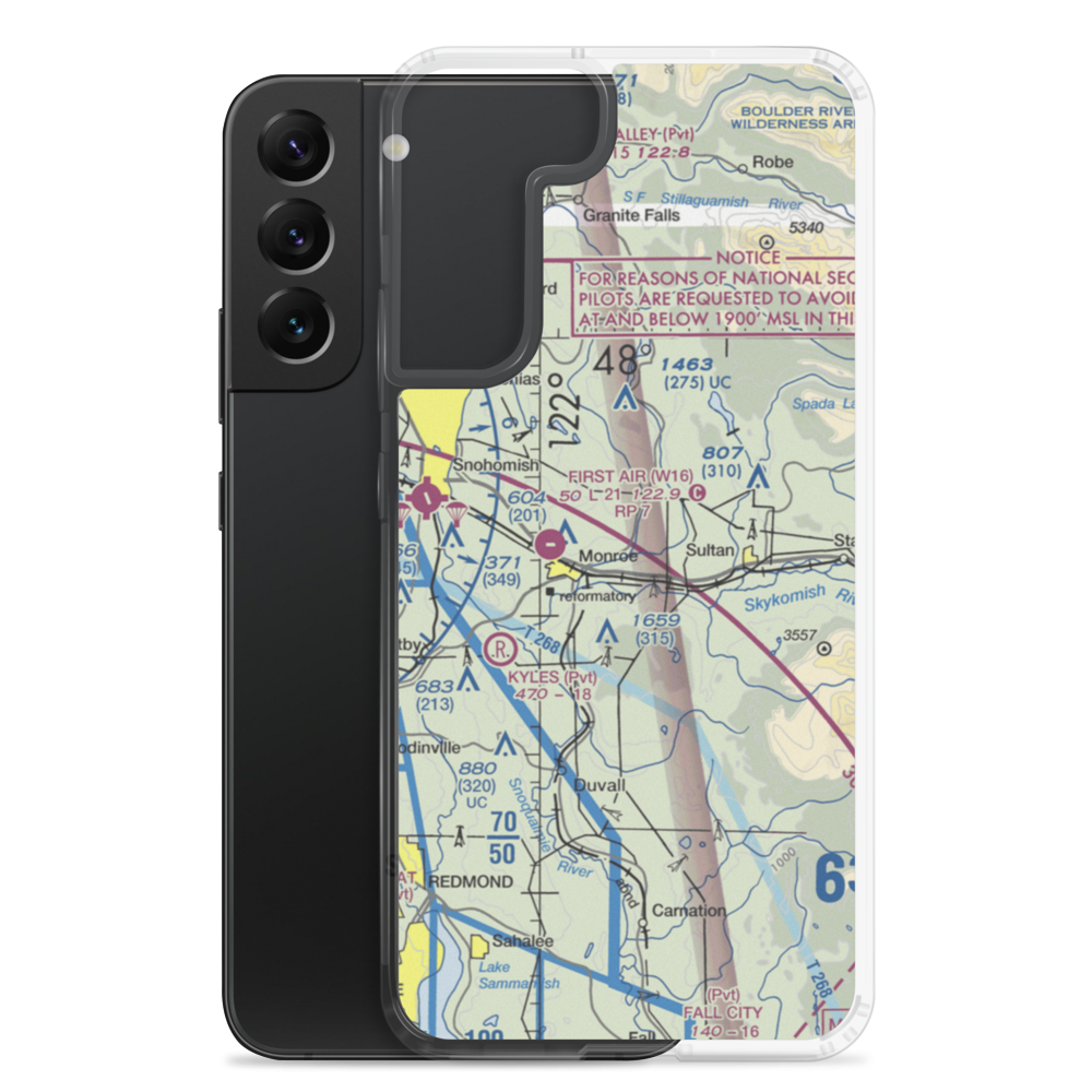 Van De Plasch Airport (WN20) VFR Sectional Samsung Case Samsung Galaxy S22 Plus model shown