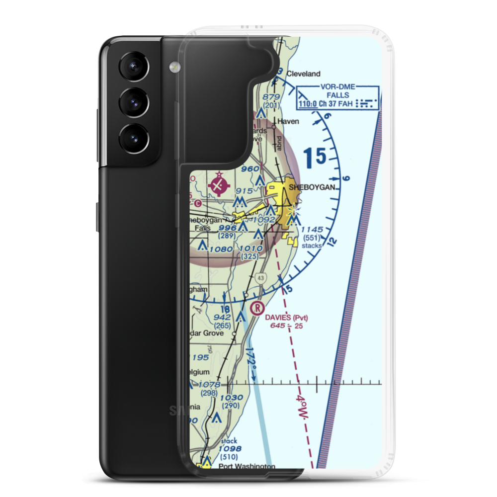 Van Der Vaart Airport (WN03) VFR Sectional Samsung Case Samsung Galaxy S21 Plus model shown