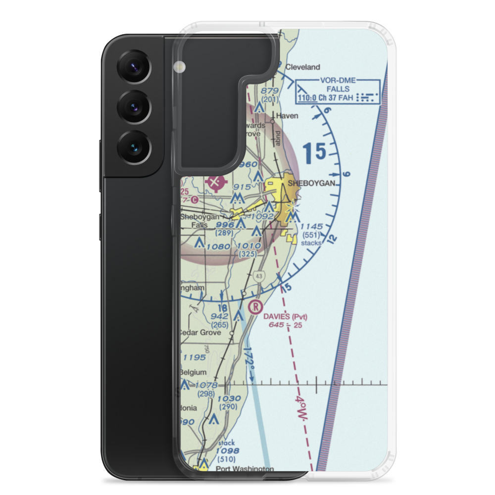 Van Der Vaart Airport (WN03) VFR Sectional Samsung Case Samsung Galaxy S22 Plus model shown