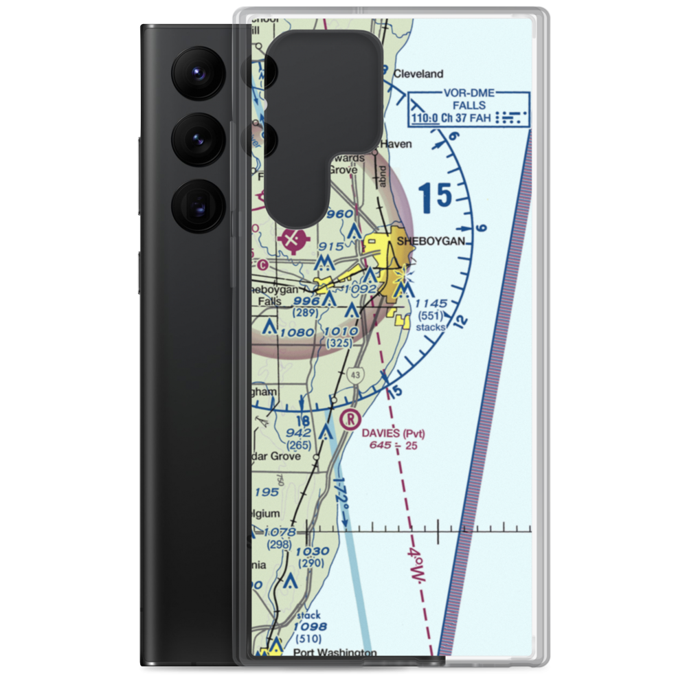 Van Der Vaart Airport (WN03) VFR Sectional Samsung Case Samsung Galaxy S22 Ultra model shown