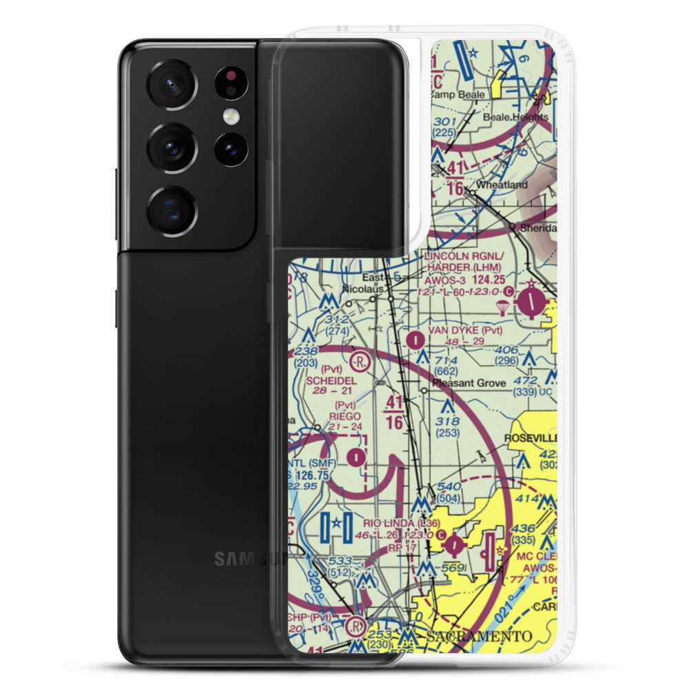 Van Dyke Strip (25CL) VFR Sectional Samsung Case Samsung Galaxy S21 Ultra model shown