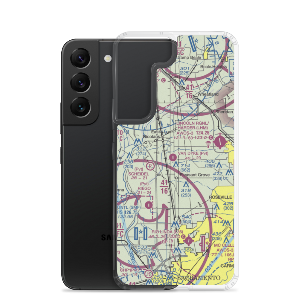 Van Dyke Strip (25CL) VFR Sectional Samsung Case Samsung Galaxy S22 model shown