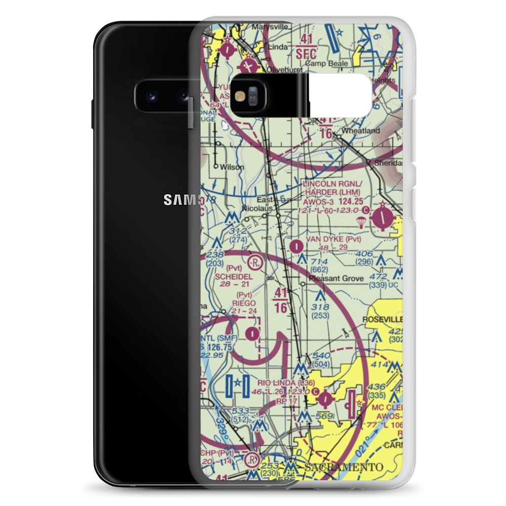 Van Dyke Strip (25CL) VFR Sectional Samsung Case Samsung Galaxy S10+ model shown