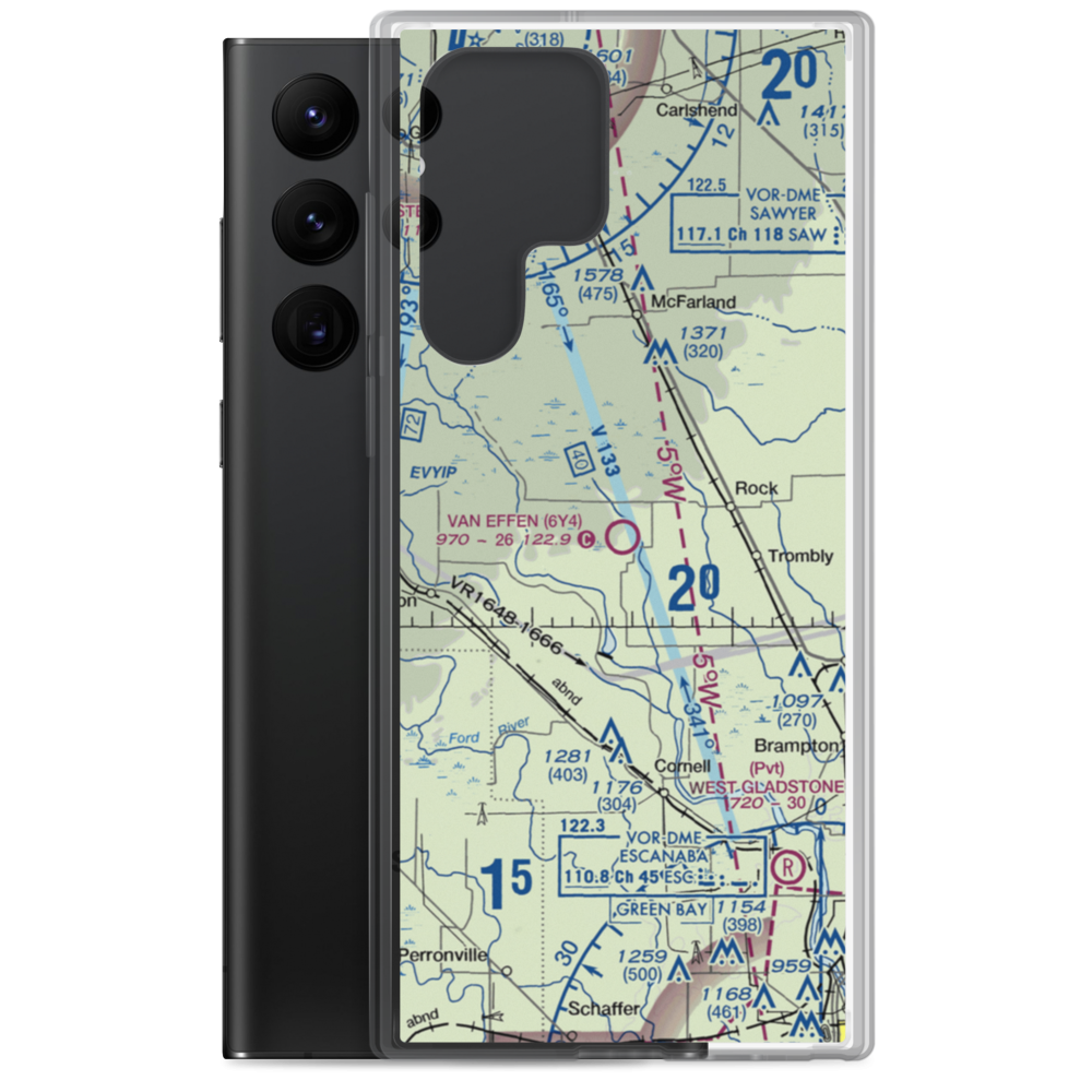 Van Effen Field (6Y4) VFR Sectional Samsung Case Samsung Galaxy S22 Ultra model shown
