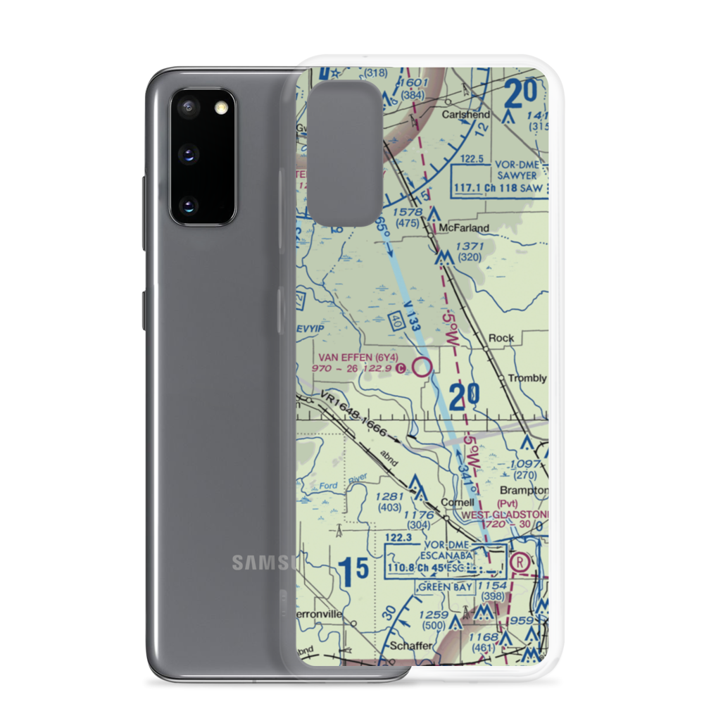 Van Effen Field (6Y4) VFR Sectional Samsung Case Samsung Galaxy S20 model shown