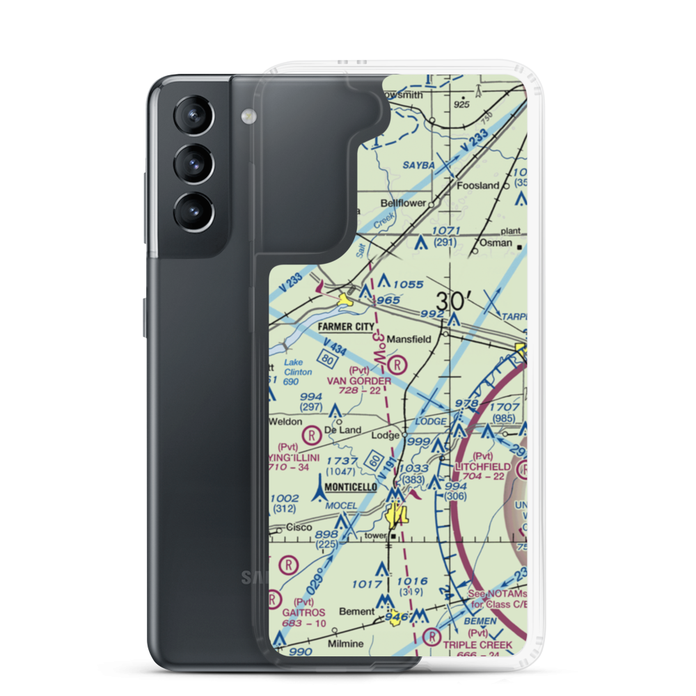 Van Gorder Airport (04IS) VFR Sectional Samsung Case Samsung Galaxy S21 model shown
