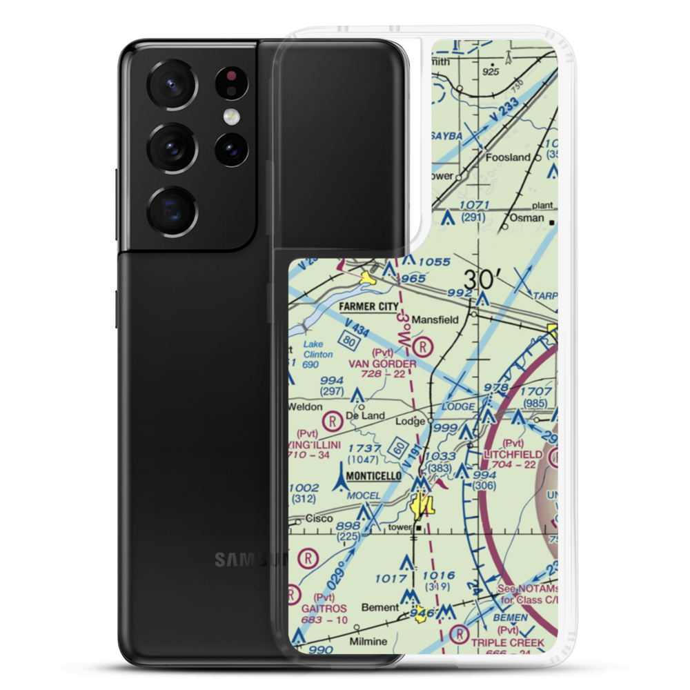 Van Gorder Airport (04IS) VFR Sectional Samsung Case Samsung Galaxy S21 Ultra model shown