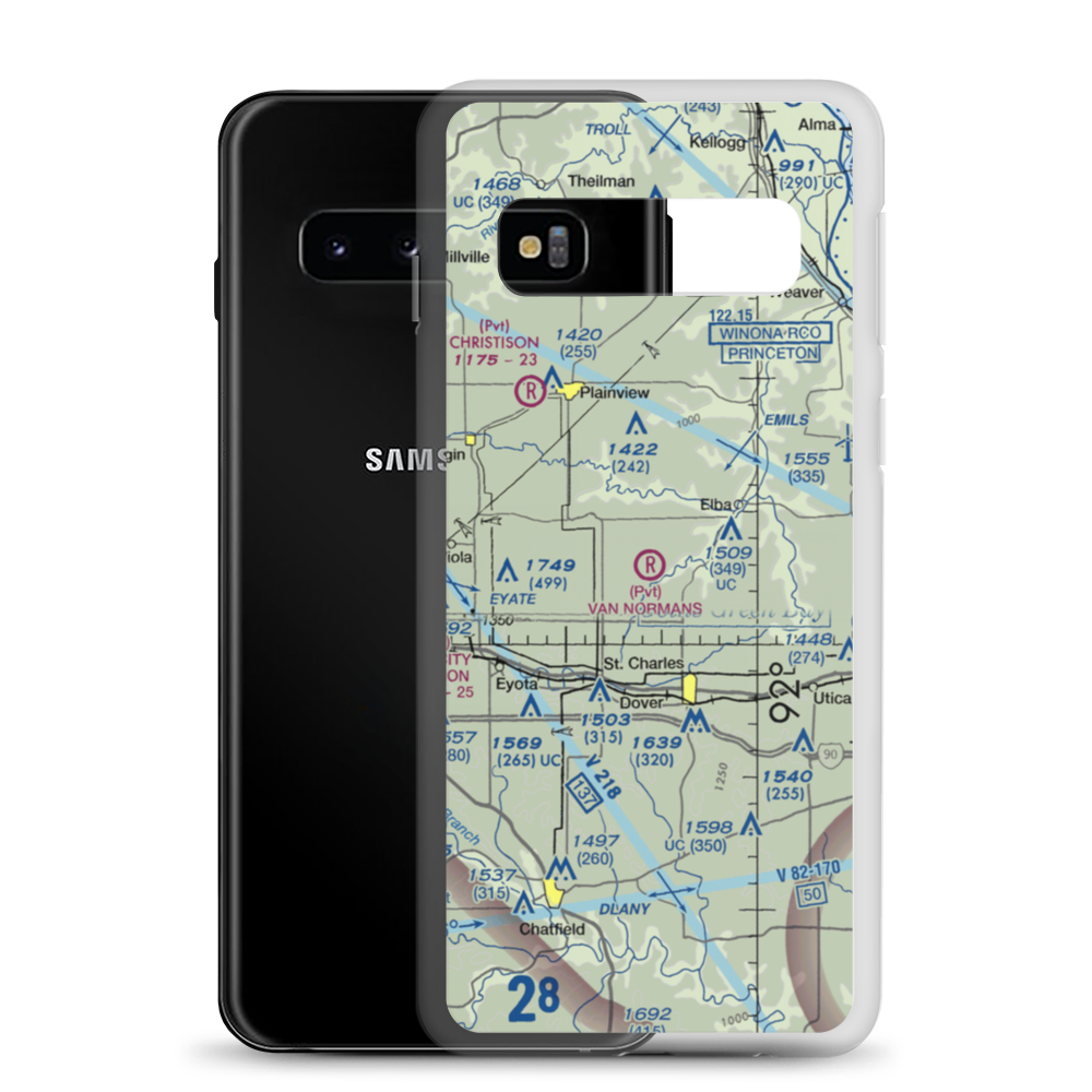 Van Norman's Airport (2MN6) VFR Sectional Samsung Case Samsung Galaxy S10 model shown