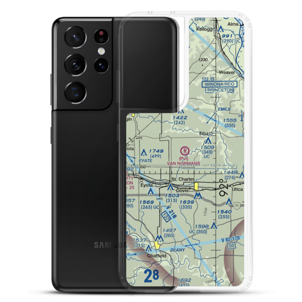 Van Norman's Airport (2MN6) VFR Sectional Samsung Case Samsung Galaxy S21 Ultra model shown