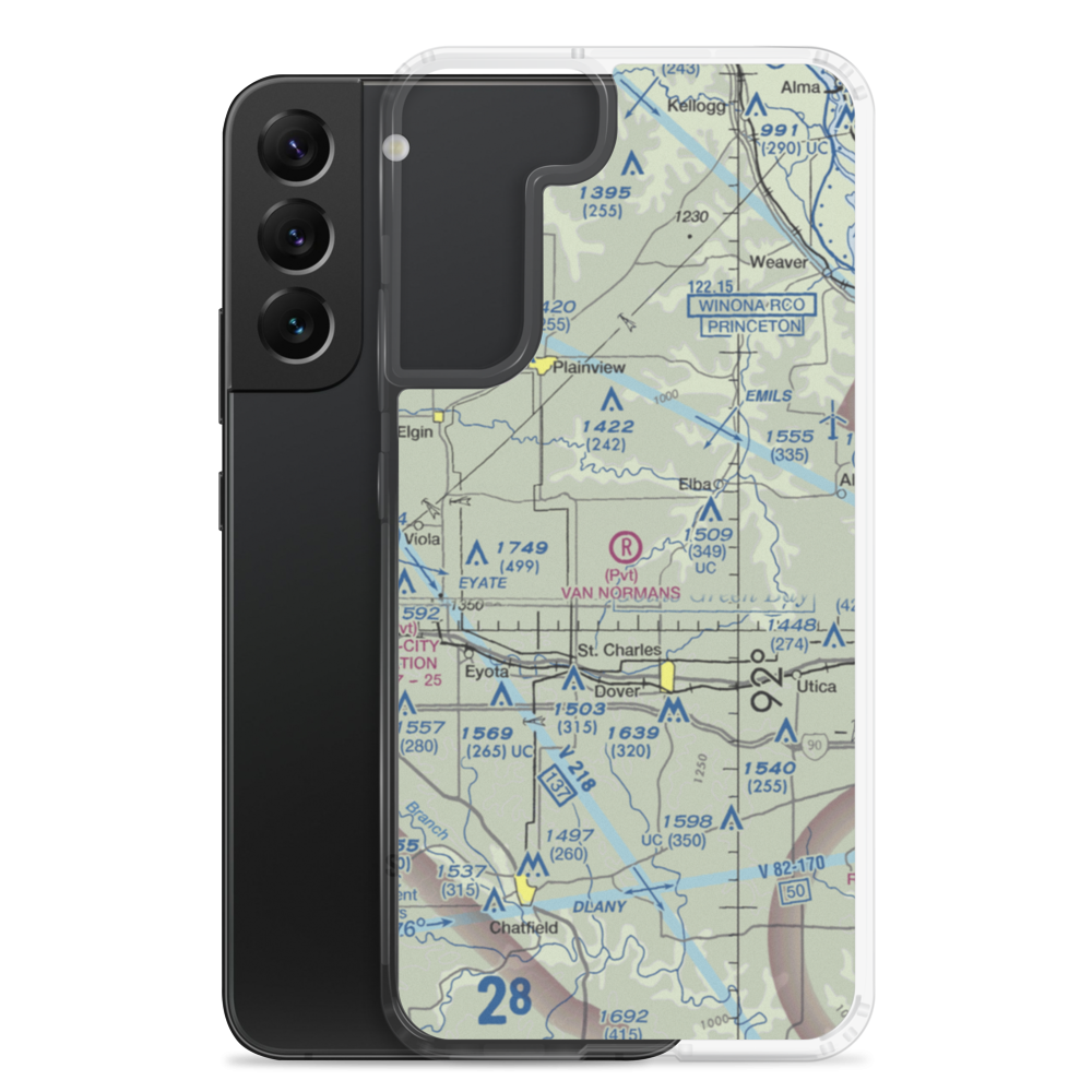 Van Norman's Airport (2MN6) VFR Sectional Samsung Case Samsung Galaxy S22 Plus model shown