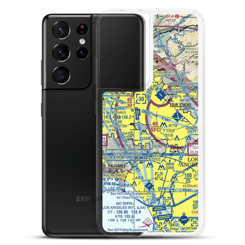 Van Nuys County Court Heliport (43L) VFR Sectional Samsung Case Samsung Galaxy S21 Ultra model shown
