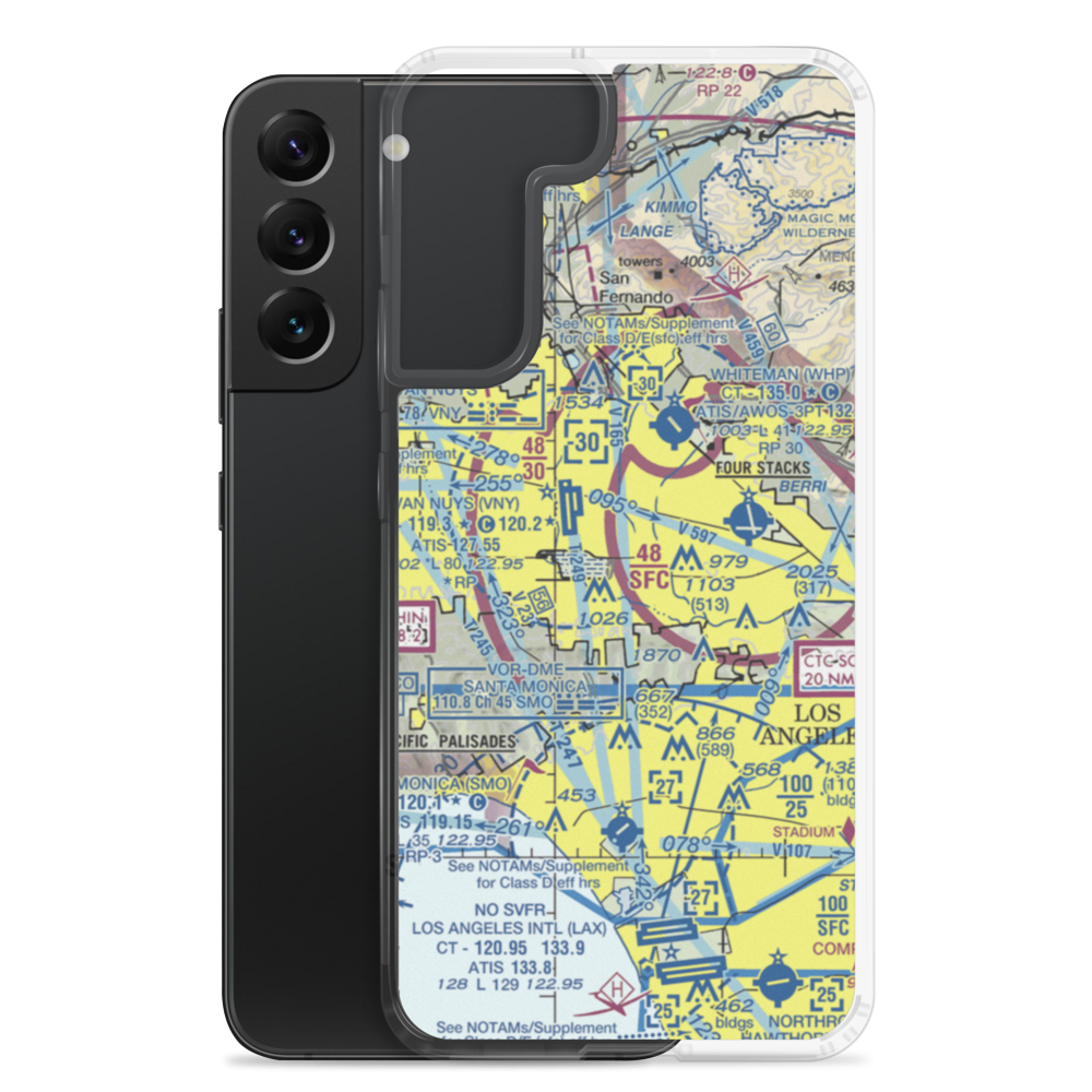 Van Nuys County Court Heliport (43L) VFR Sectional Samsung Case Samsung Galaxy S22 Plus model shown