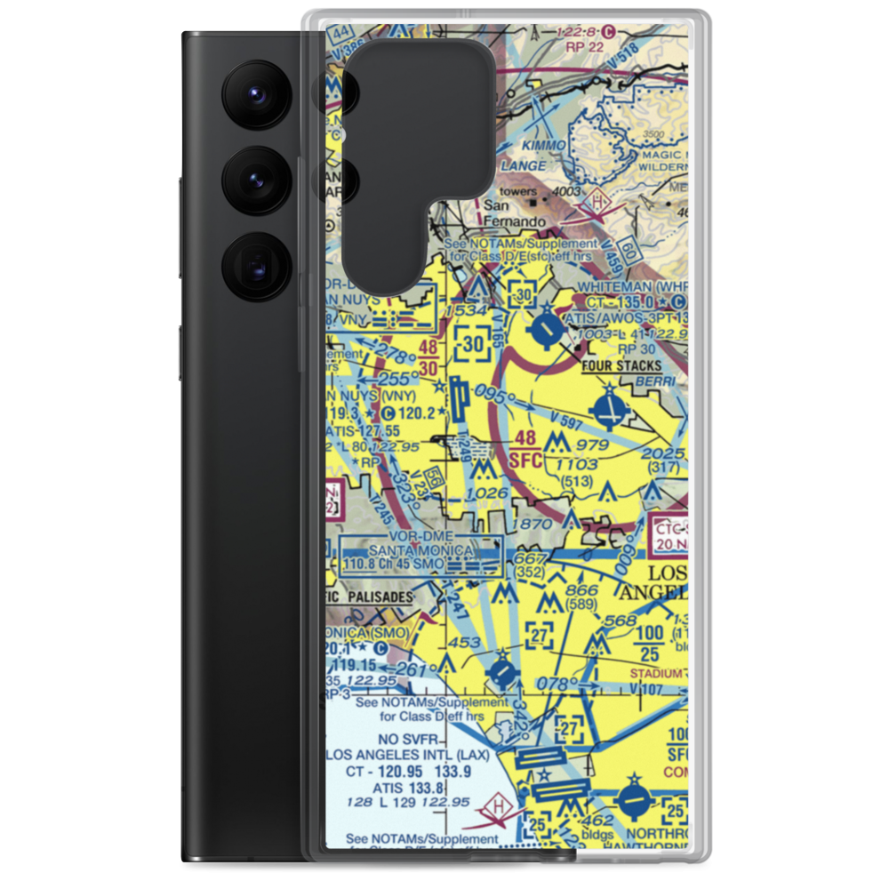 Van Nuys County Court Heliport (43L) VFR Sectional Samsung Case Samsung Galaxy S22 Ultra model shown