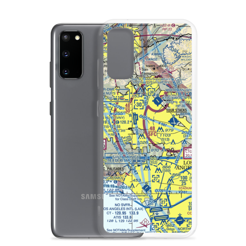 Van Nuys County Court Heliport (43L) VFR Sectional Samsung Case Samsung Galaxy S20 model shown