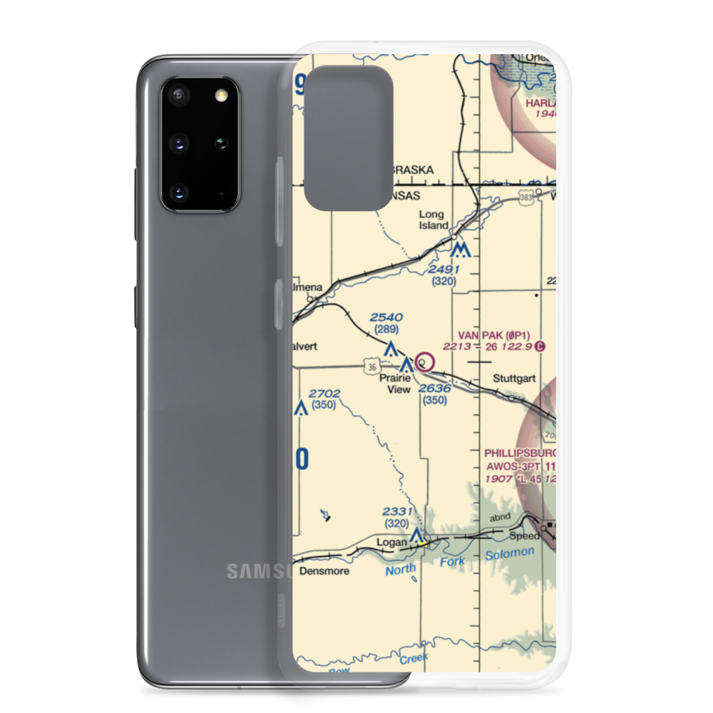 Van Pak Airport (0P1) VFR Sectional Samsung Case Samsung Galaxy S20 Plus model shown
