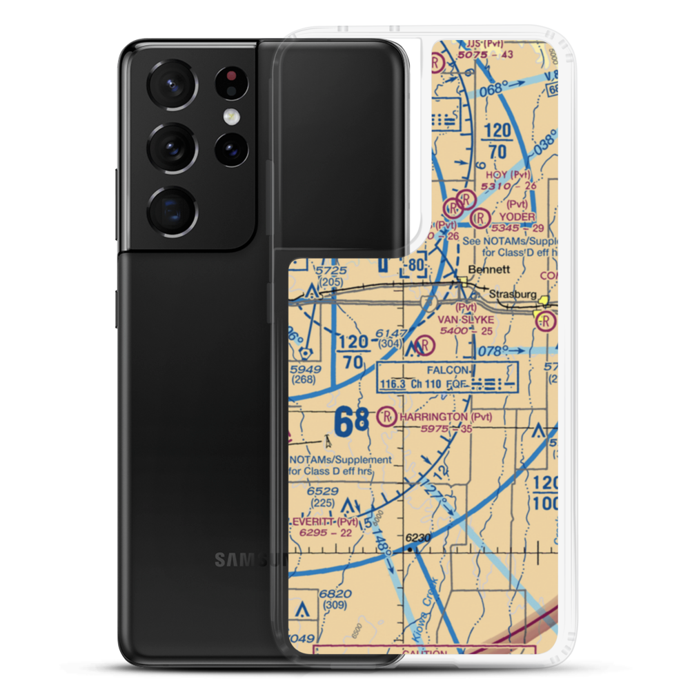 Van Slyke Field (9CO2) VFR Sectional Samsung Case Samsung Galaxy S21 Ultra model shown