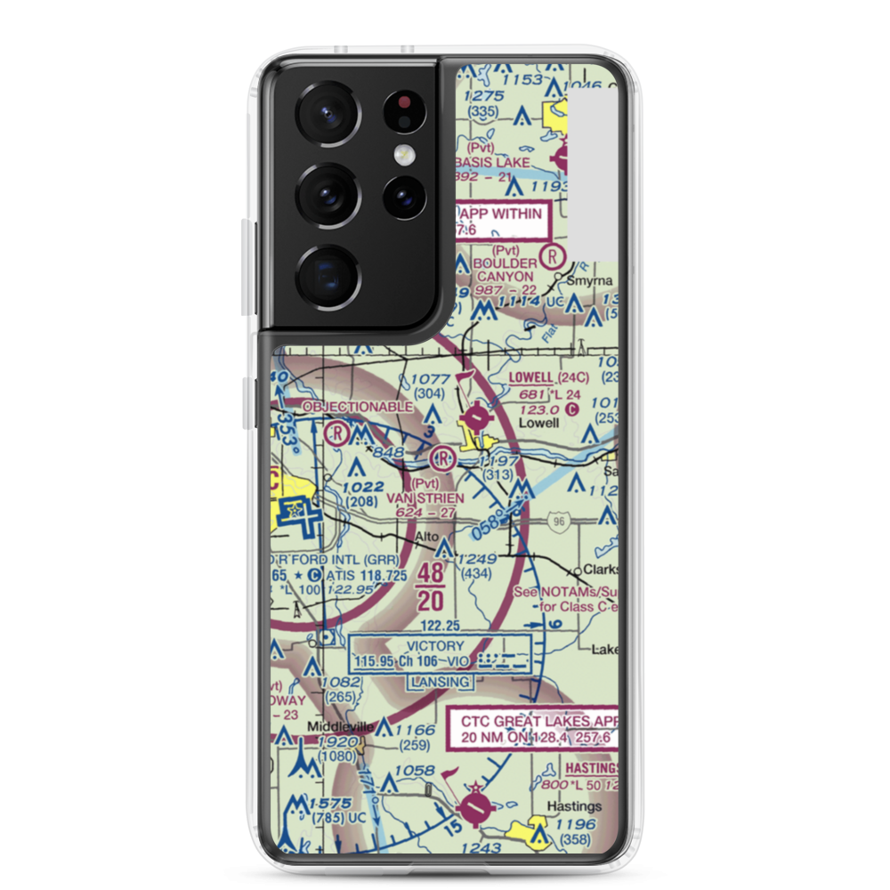 Van Strien Airport (26MI) VFR Sectional Samsung Case Samsung Galaxy S21 Ultra model shown