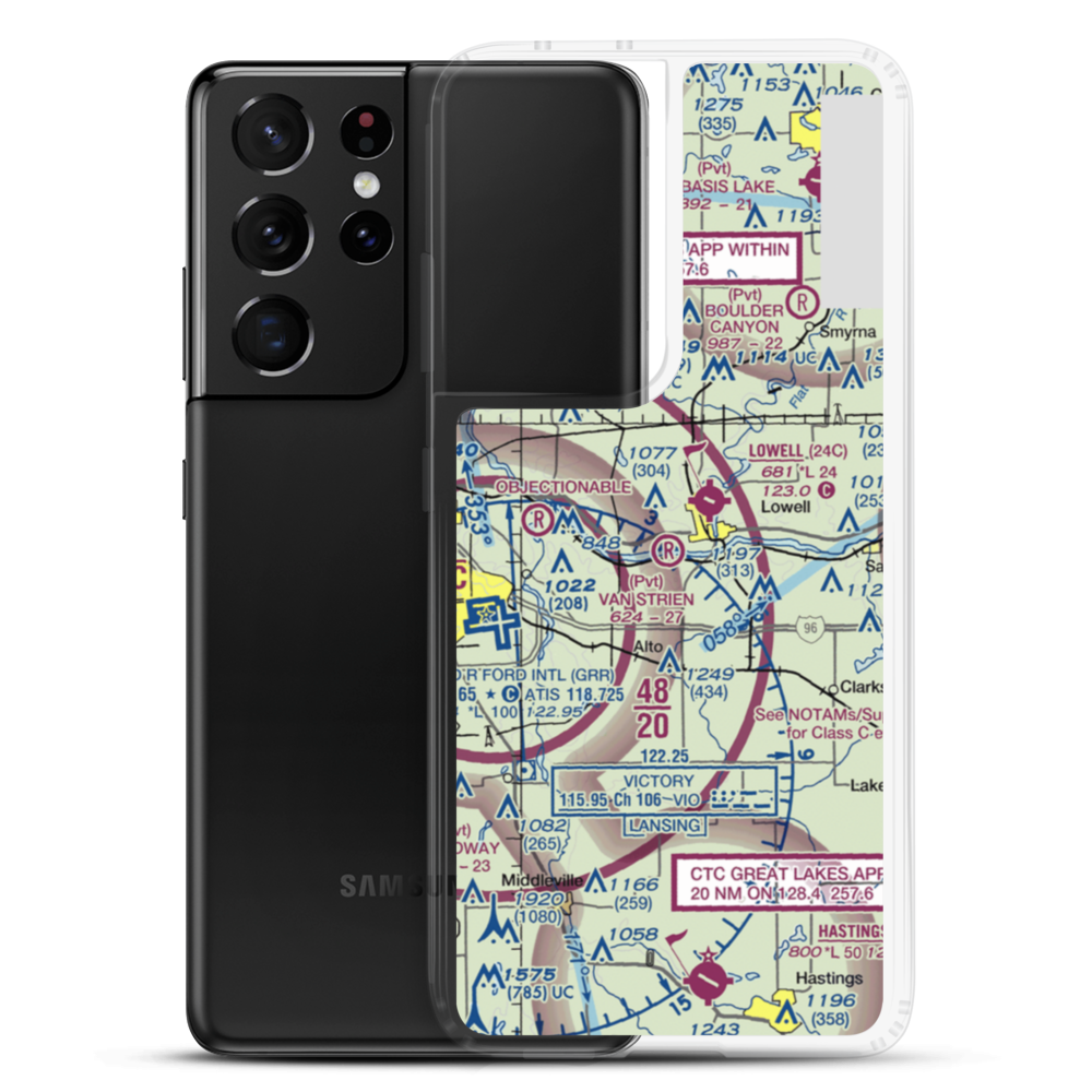 Van Strien Airport (26MI) VFR Sectional Samsung Case Samsung Galaxy S21 Ultra model shown