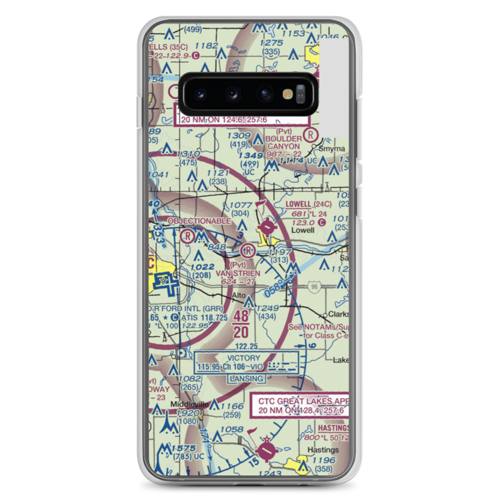 Van Strien Airport (26MI) VFR Sectional Samsung Case Samsung Galaxy S10+ model shown