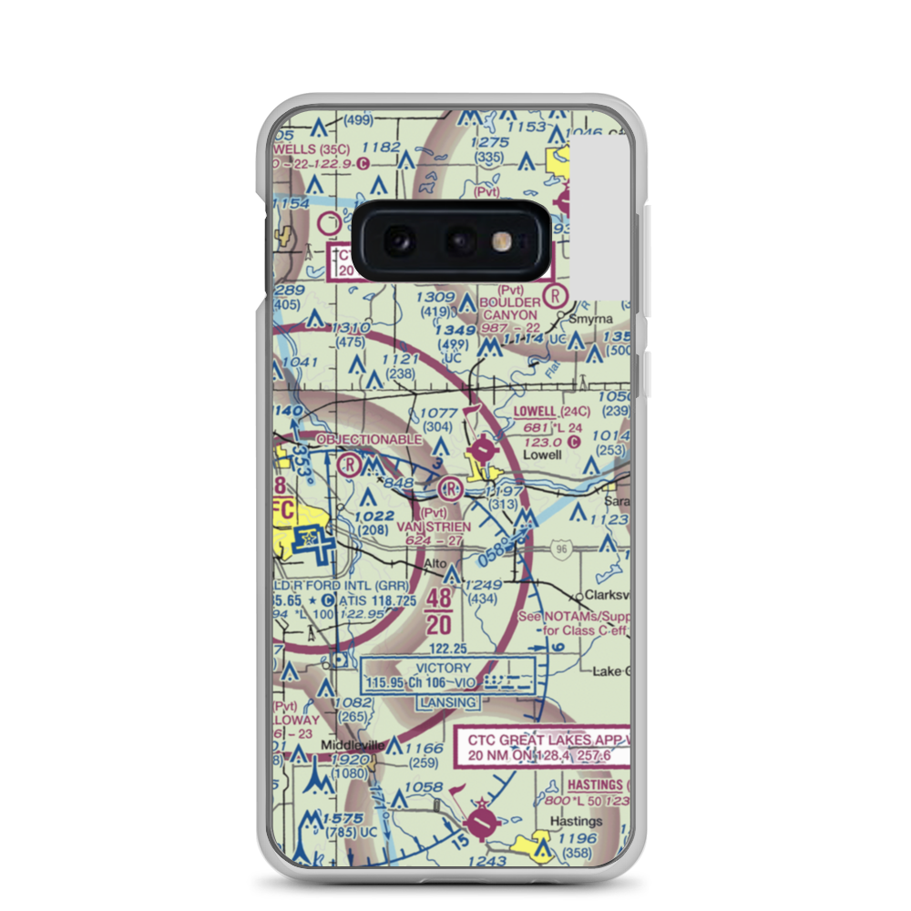 Van Strien Airport (26MI) VFR Sectional Samsung Case Samsung Galaxy S10e model shown