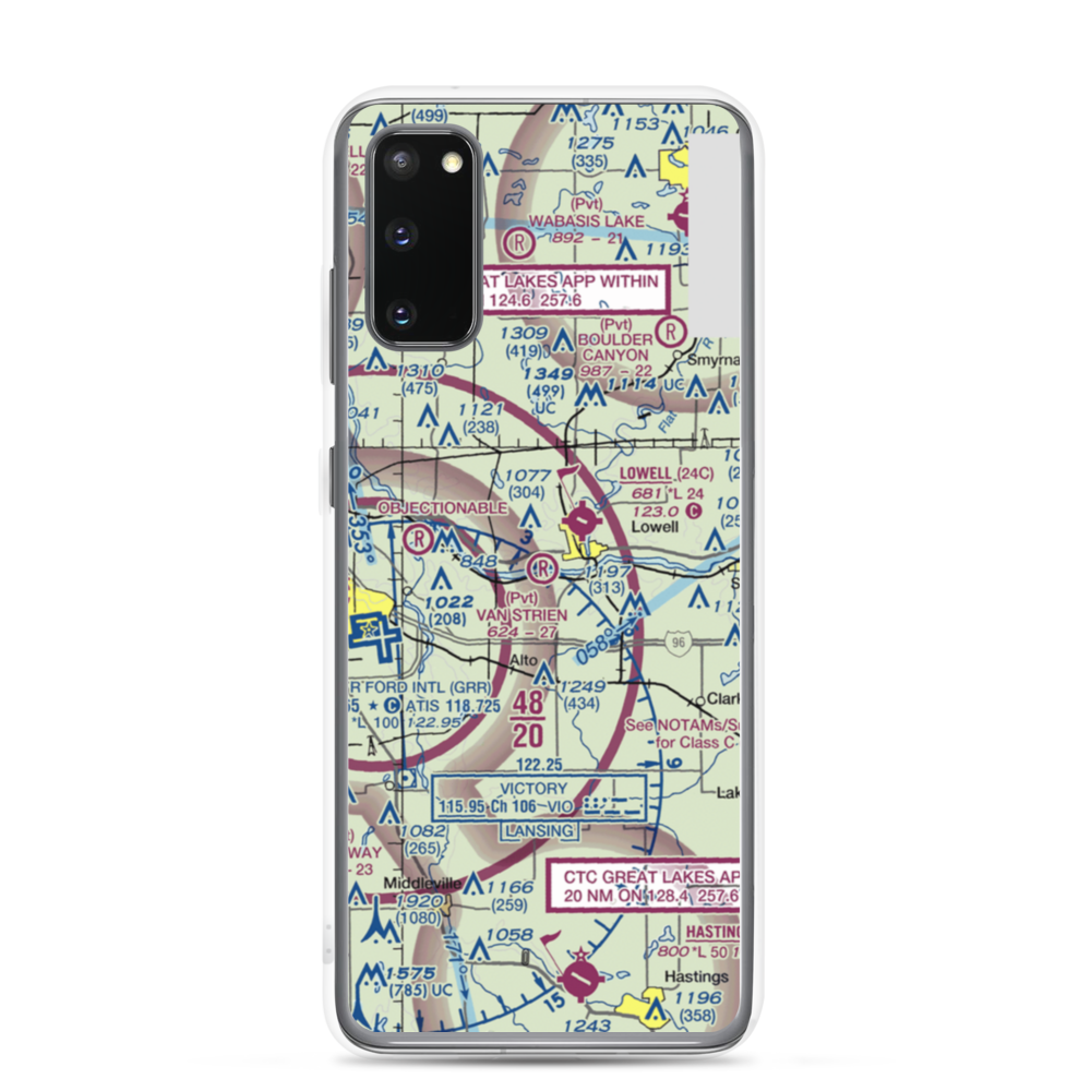 Van Strien Airport (26MI) VFR Sectional Samsung Case Samsung Galaxy S20 model shown