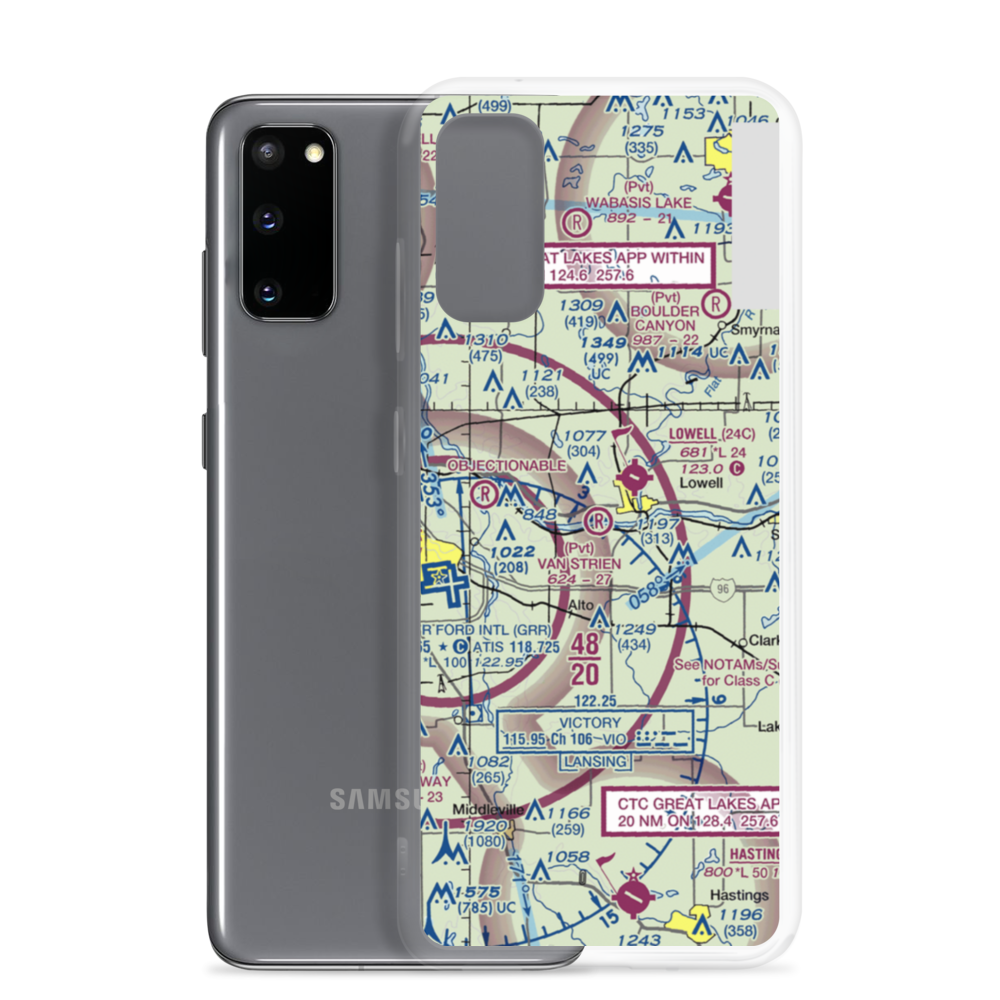 Van Strien Airport (26MI) VFR Sectional Samsung Case Samsung Galaxy S20 model shown