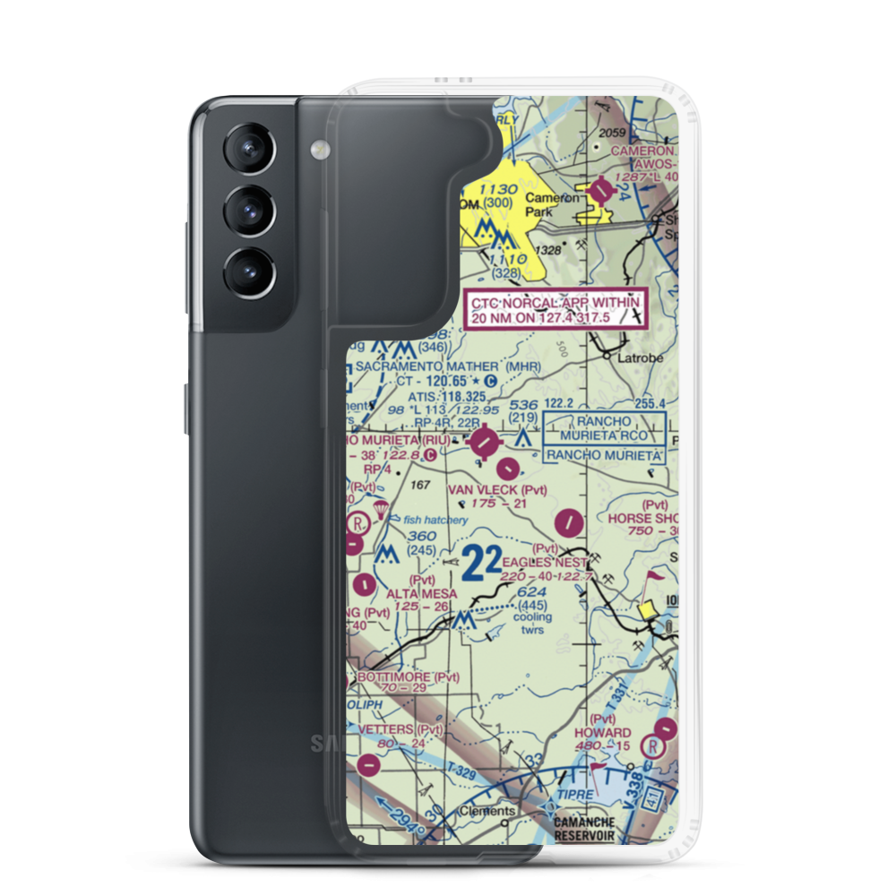 Van Vleck Airport (57CN) VFR Sectional Samsung Case Samsung Galaxy S21 model shown