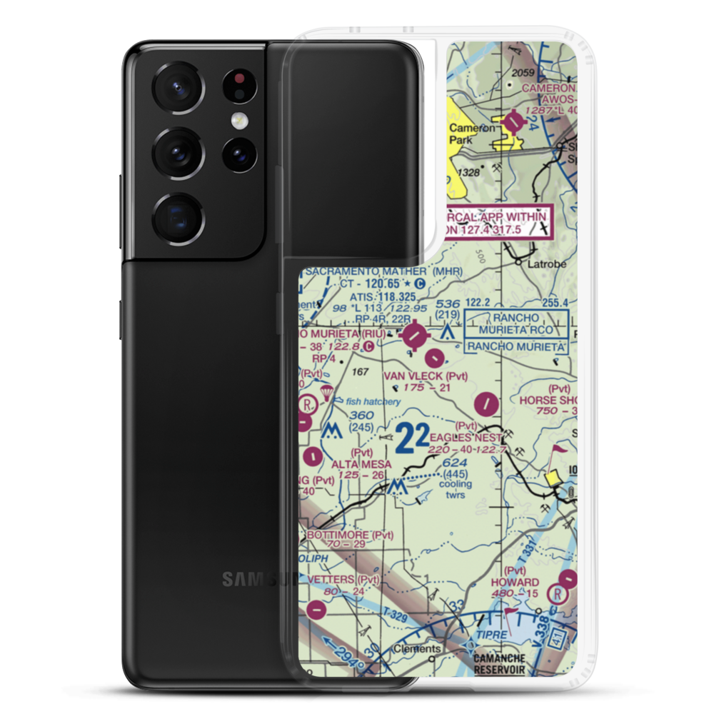 Van Vleck Airport (57CN) VFR Sectional Samsung Case Samsung Galaxy S21 Ultra model shown