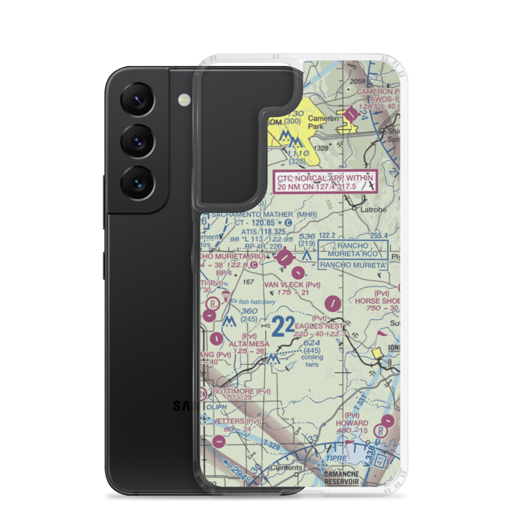 Van Vleck Airport (57CN) VFR Sectional Samsung Case Samsung Galaxy S22 model shown
