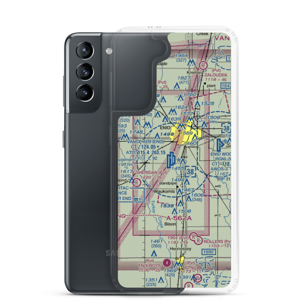 Vance Air Force Base (END) VFR Sectional Samsung Case Samsung Galaxy S21 model shown