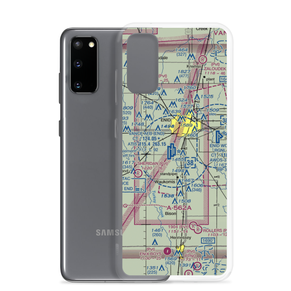 Vance Air Force Base (END) VFR Sectional Samsung Case Samsung Galaxy S20 model shown