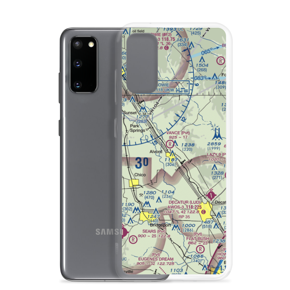 Vance Field (TE76) VFR Sectional Samsung Case Samsung Galaxy S20 model shown