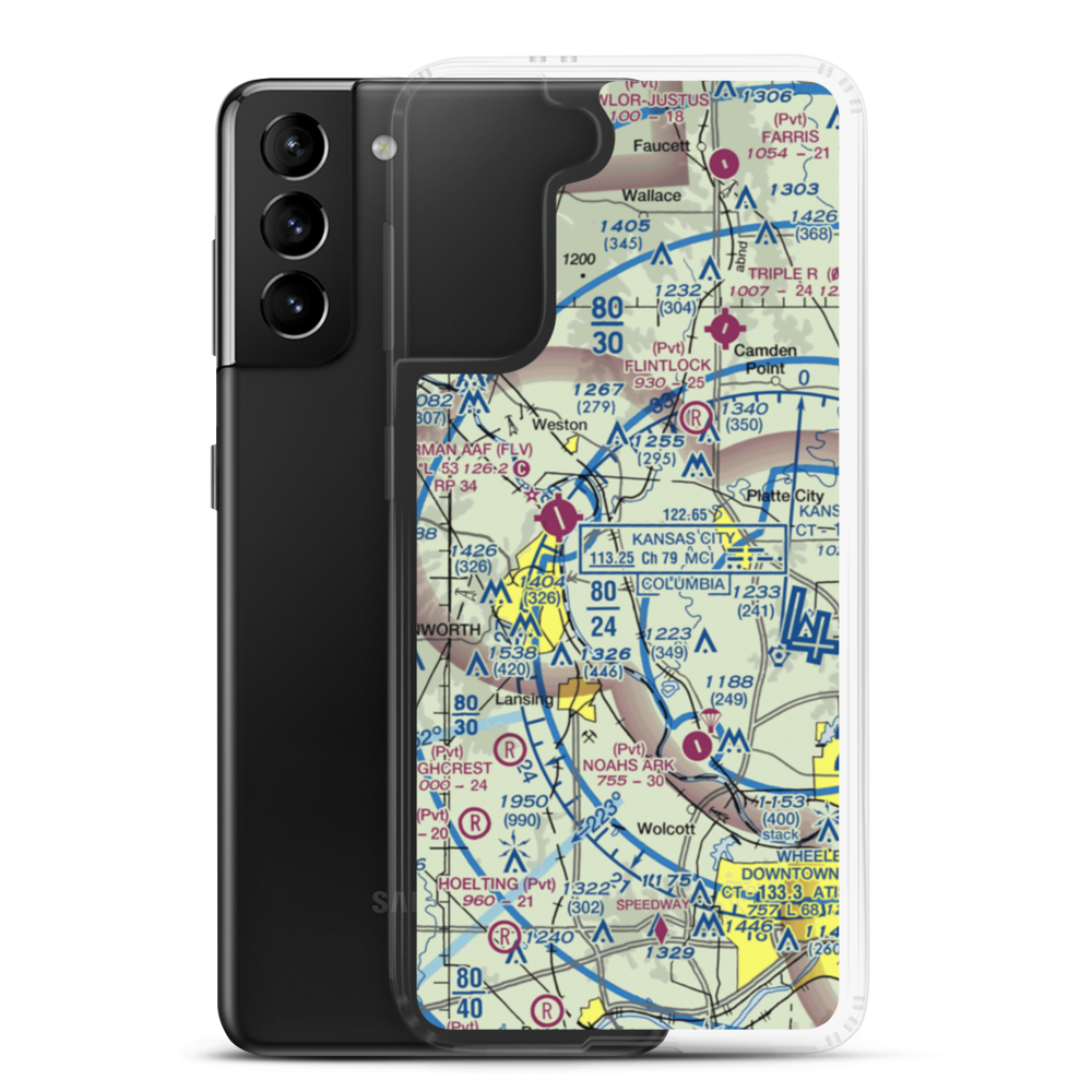 Vandahl Airport (MU71) VFR Sectional Samsung Case Samsung Galaxy S21 Plus model shown