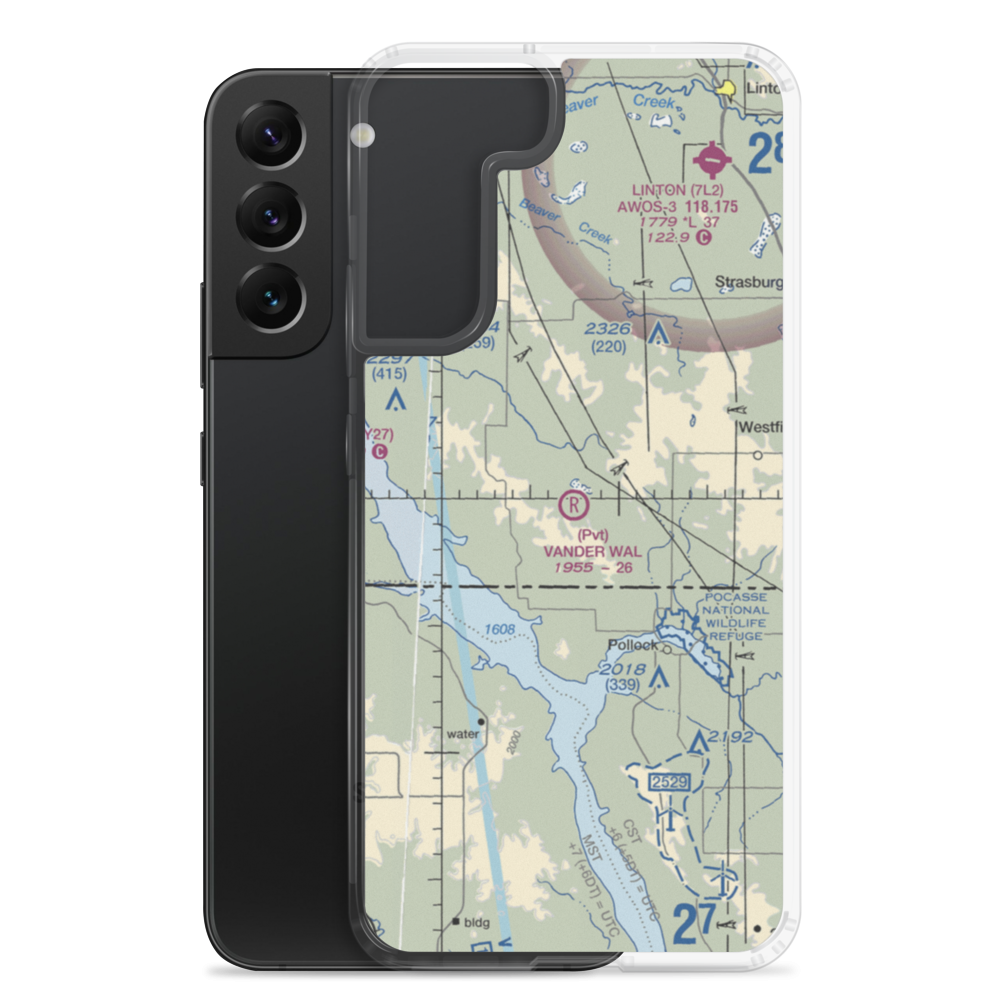 Vander Wal Private Airport (SD74) VFR Sectional Samsung Case Samsung Galaxy S22 Plus model shown