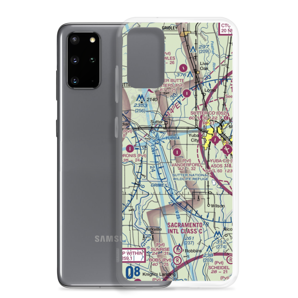 Vanderford Ranch Company Airport (CA73) VFR Sectional Samsung Case Samsung Galaxy S20 Plus model shown