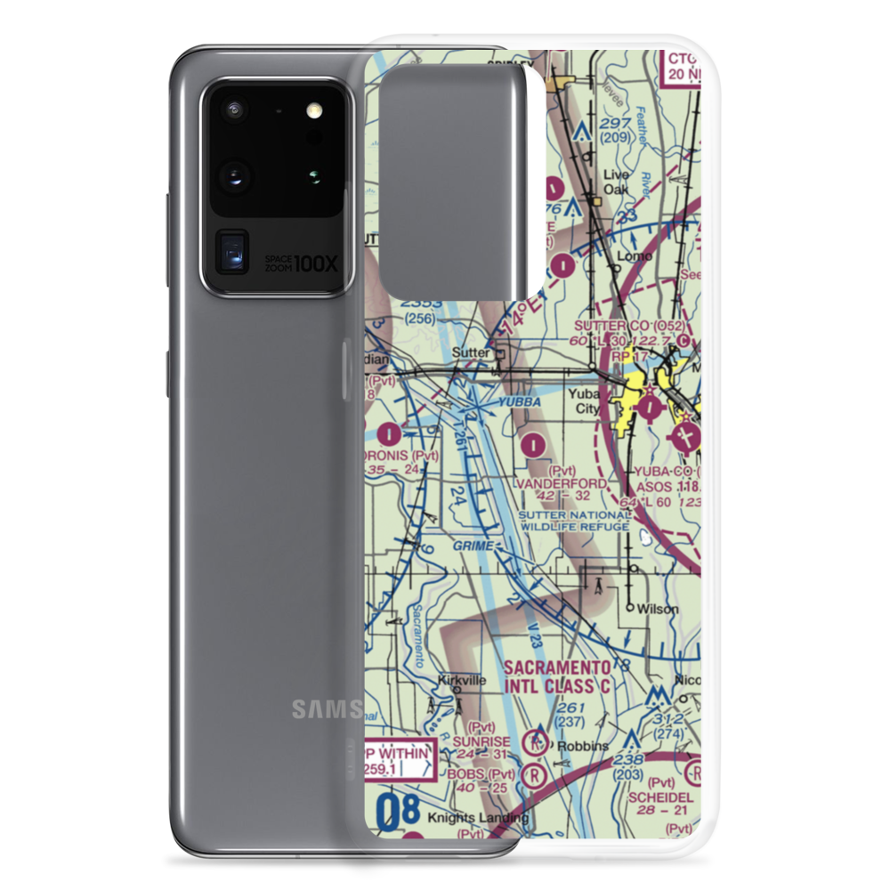 Vanderford Ranch Company Airport (CA73) VFR Sectional Samsung Case Samsung Galaxy S20 Ultra model shown