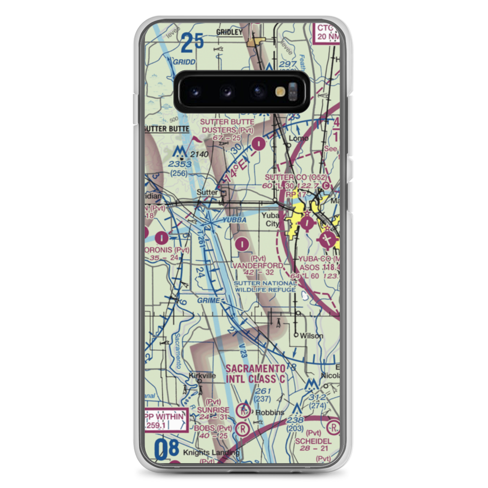 Vanderford Ranch Company Airport (CA73) VFR Sectional Samsung Case Samsung Galaxy S10+ model shown