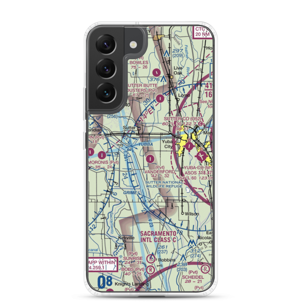 Vanderford Ranch Company Airport (CA73) VFR Sectional Samsung Case Samsung Galaxy S22 Plus model shown