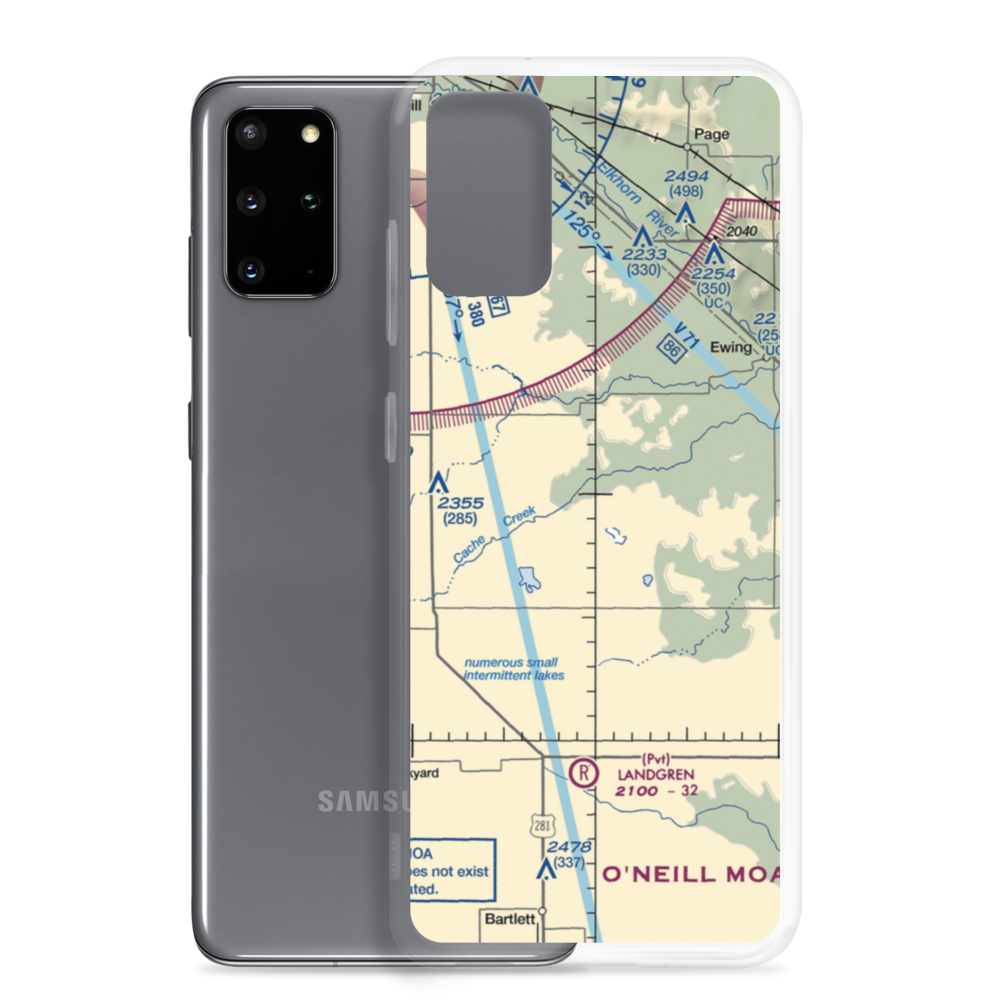 Vandersnick Airport (41NE) VFR Sectional Samsung Case Samsung Galaxy S20 Plus model shown