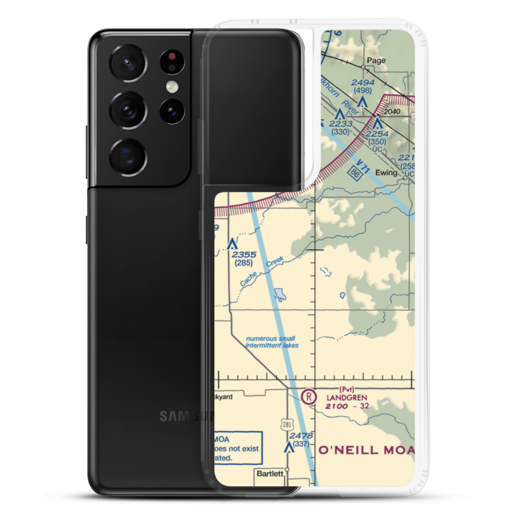 Vandersnick Airport (41NE) VFR Sectional Samsung Case Samsung Galaxy S21 Ultra model shown