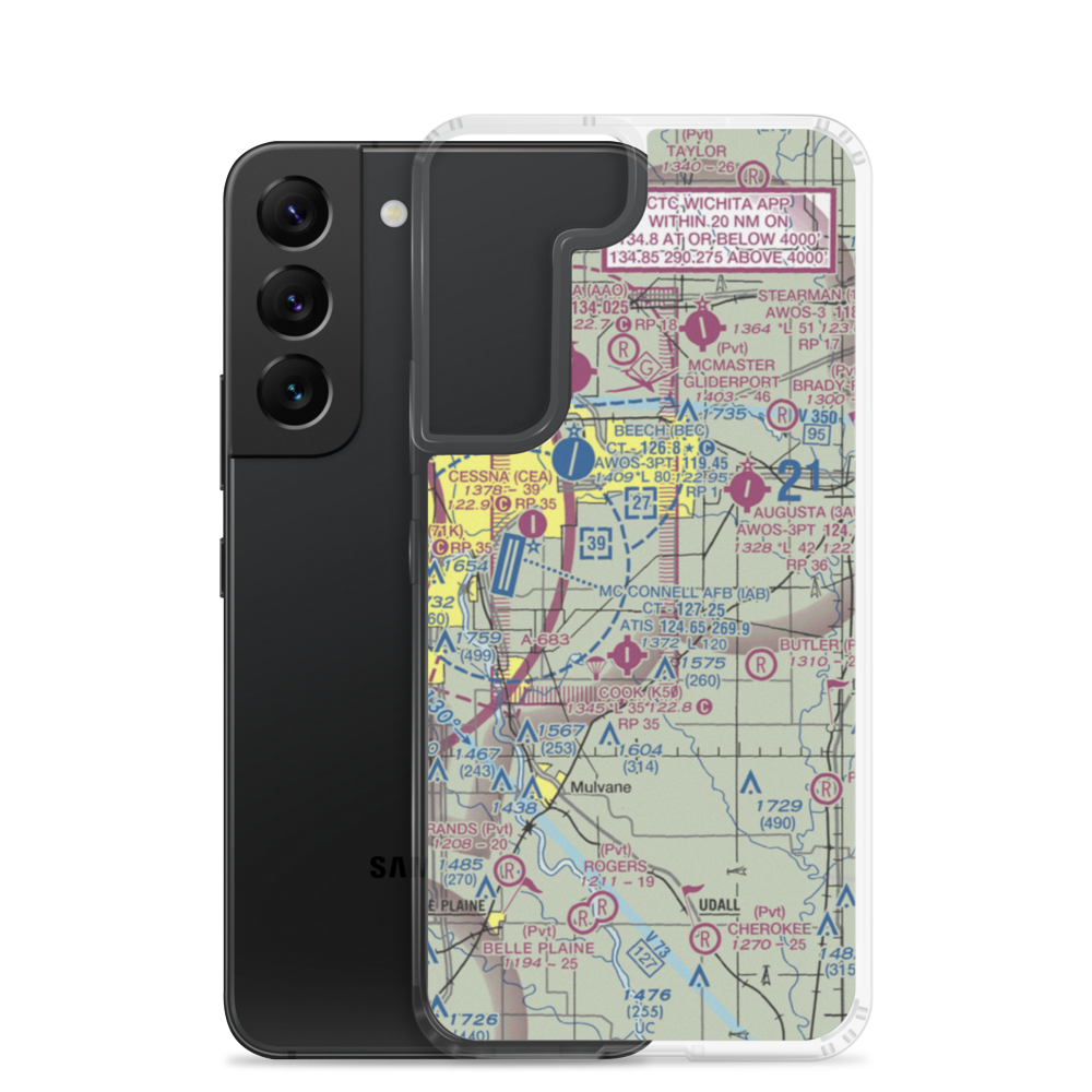 Vankirk Airport (44KS) VFR Sectional Samsung Case Samsung Galaxy S22 model shown