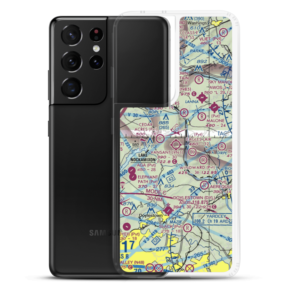 Vansant Airport (9N1) VFR Sectional Samsung Case Samsung Galaxy S21 Ultra model shown