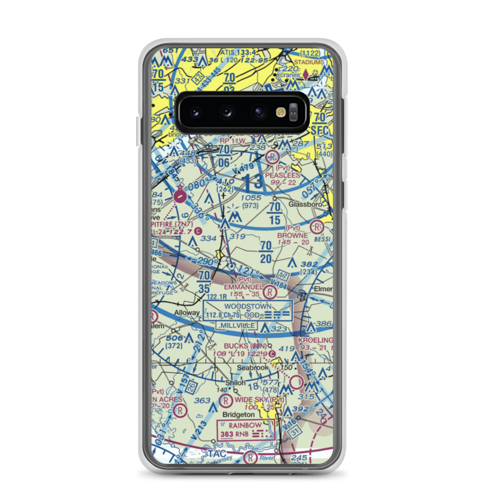 Var-Sky Airport (JY08) VFR Sectional Samsung Case Samsung Galaxy S10 model shown