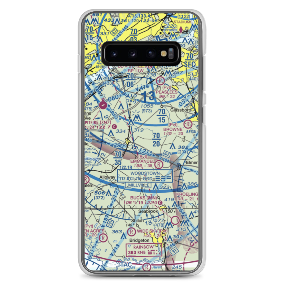Var-Sky Airport (JY08) VFR Sectional Samsung Case Samsung Galaxy S10+ model shown