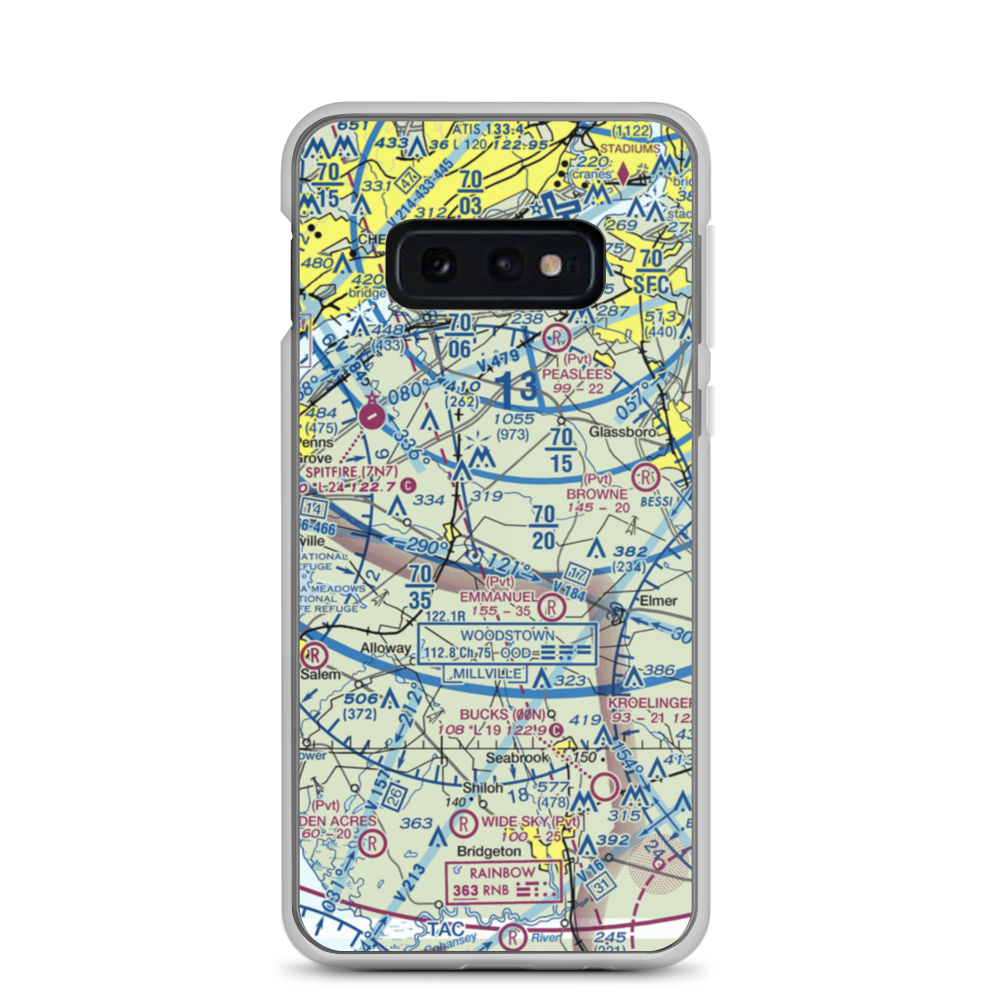 Var-Sky Airport (JY08) VFR Sectional Samsung Case Samsung Galaxy S10e model shown