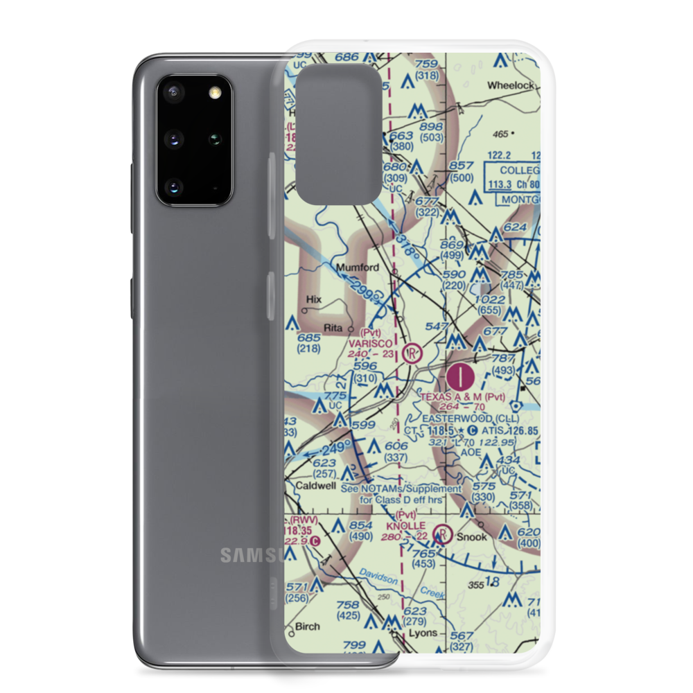 Varisco Airport (13TE) VFR Sectional Samsung Case Samsung Galaxy S20 Plus model shown