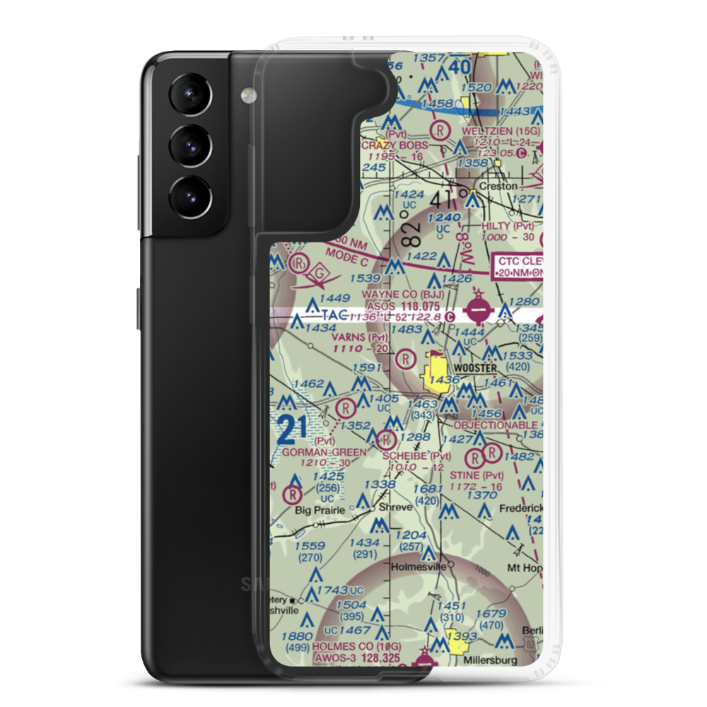 Varns Farms Airport (OI07) VFR Sectional Samsung Case Samsung Galaxy S21 Plus model shown