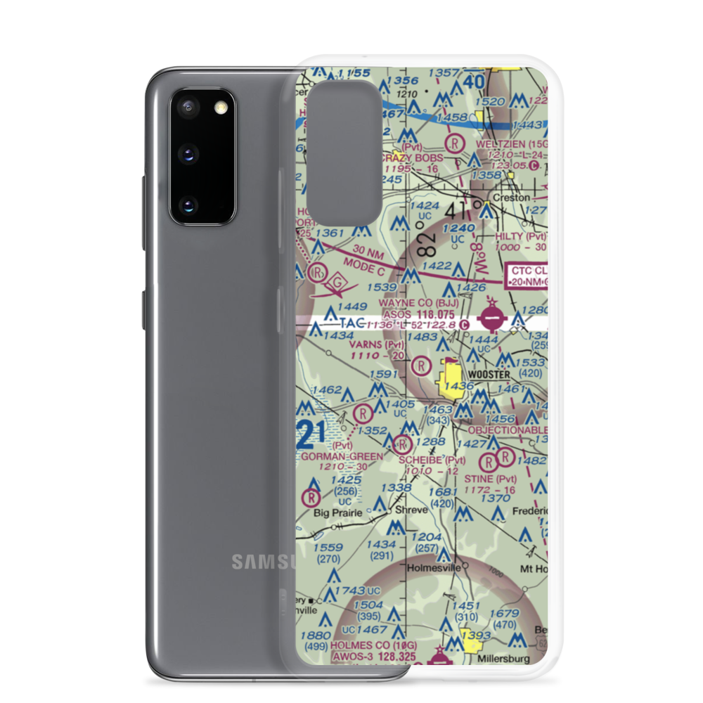Varns Farms Airport (OI07) VFR Sectional Samsung Case Samsung Galaxy S20 model shown